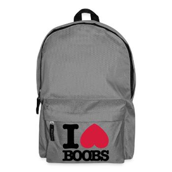 I_love_boobs - Rucksack - Mittelgrau - Vorne