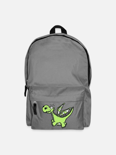 Mächtiger Drache - Rucksack - Mittelgrau