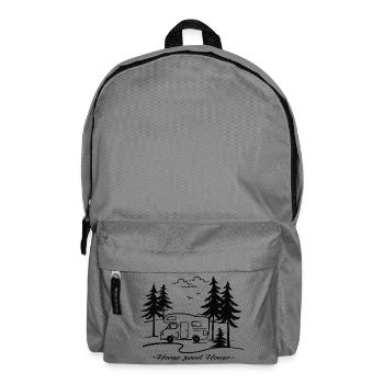 Wohnmobil Home Sweet Home Wohnwagen Geschenk - Rucksack - Mittelgrau - Vorne