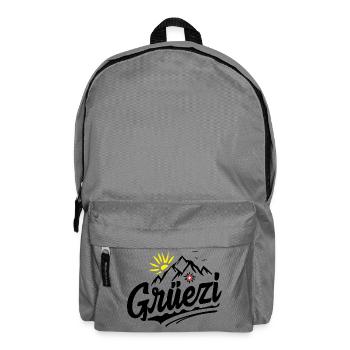Schweizer Dialekt - Mundart Schweizerdeutsch Hallo - Rucksack - Mittelgrau - Vorne
