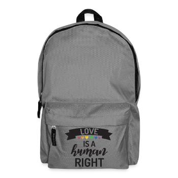 Liebe ist ein Menschenrecht - Rucksack - Mittelgrau - Vorne