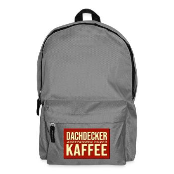 Dachdecker Kaffee Antrieb - Rucksack - Mittelgrau - Vorne