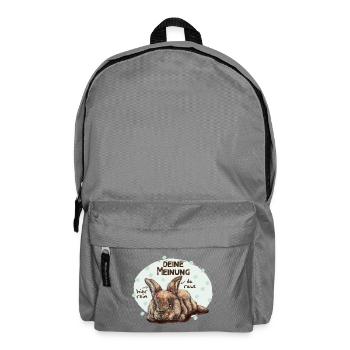 Interessiert mich nicht - Rucksack - Mittelgrau - Vorne
