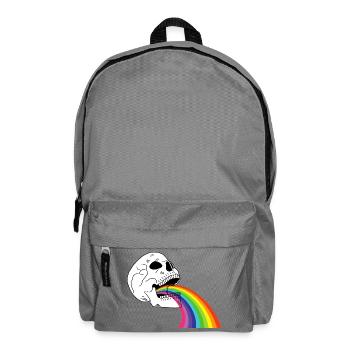 Rainbow skull - Backpack - elephant grey - Front