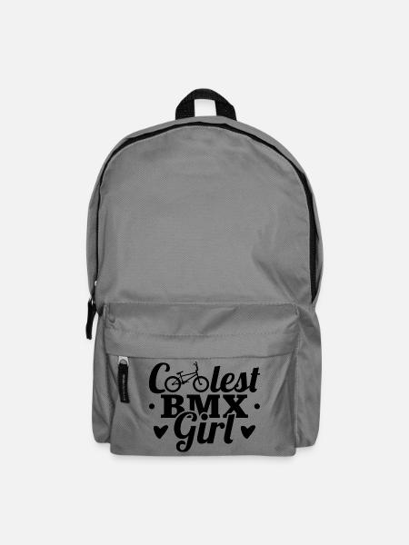 Coolstes BMX Mädchen - Rucksack - Mittelgrau