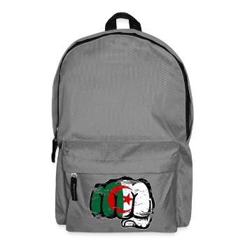 Algerien Flagge Hand Faust used - Rucksack - Mittelgrau - Vorne