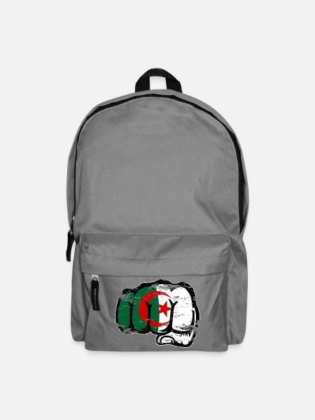 Drapeau de l’Algérie Main Poing Utilisé - Sac à dos - gris éléphant