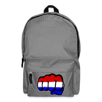 Holland Flagge Hand Faust - Rucksack - Mittelgrau - Vorne