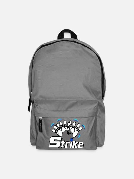 Bowling Strike , Fun Shirt , Strike Bowling (25) - Rucksack - Mittelgrau