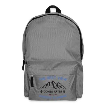 Mountains-The Best View Comes After Hardest Climbs - Backpack - elephant grey - Front