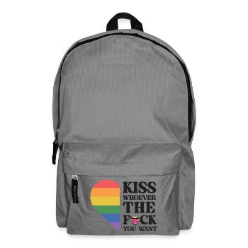 LGBT Pride Month - Kiss Whoever You Want - Backpack - elephant grey - Front