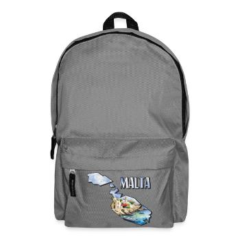 Aquarell Landkarte Malta - Rucksack - Mittelgrau - Vorne