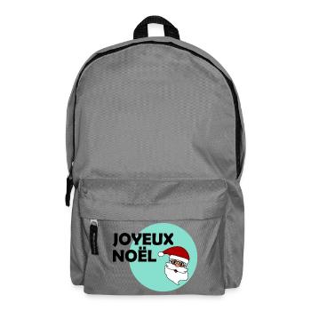 PÈRE NOËL. NOËL. JOYEUX NOËL. MERRY CHRISTMAS - Sac à dos - gris éléphant - Devant