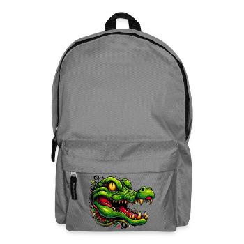 Alligator Crocodile - Backpack - elephant grey - Front