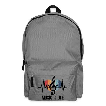Music is Life clef outfit music fans and - Backpack - elephant grey - Front