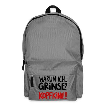 Humorous saying for everyday life and fun - Backpack - elephant grey - Front