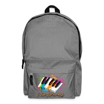 En harmonie avec les touches du piano - Pianiste - Sac à dos - gris éléphant - Devant