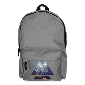 Wikinger Berge Valknut Natur Berg - Rucksack - Mittelgrau - Vorne