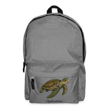 Motif de tortue de mer Cheloniidae - Sac à dos - gris éléphant - Devant