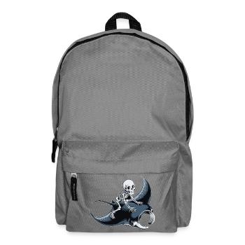 Squelette sur raie manta - Sac à dos - gris éléphant - Devant