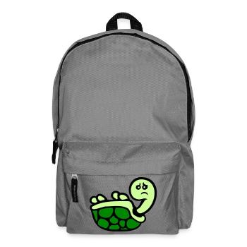 Tortue renversée sur le dos, triste - Sac à dos - gris éléphant - Devant