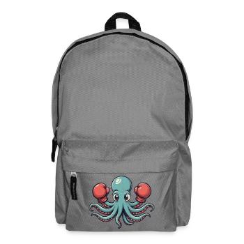 Boxing Octopus - Backpack - elephant grey - Front