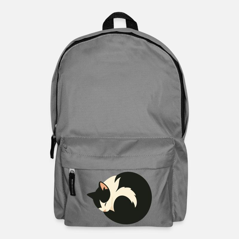 Süße schlafende Katze im minimalistischen Stil - Rucksack - Mittelgrau