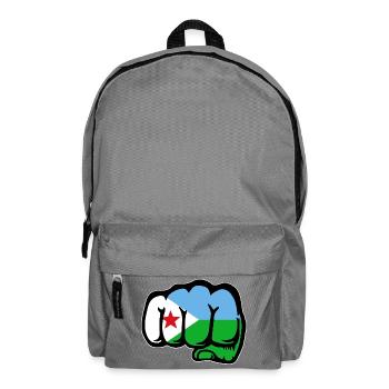 Dschibuti Flagge Faust - Rucksack - Mittelgrau - Vorne