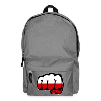 Poland Fist Flag - Backpack - elephant grey - Front