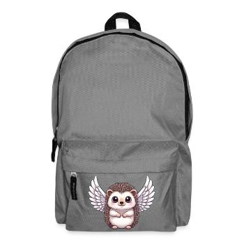 Cute hedgehog with wings halo Christmas - Backpack - elephant grey - Front