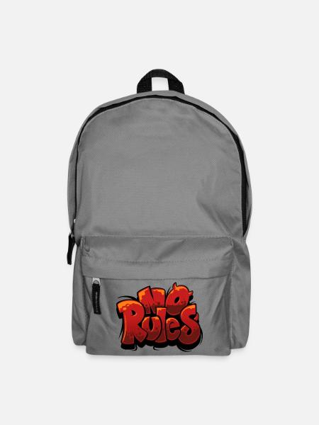 No rules Graffiti Urban Red - Backpack - elephant grey