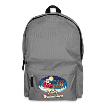Merry Christmas Reindeer Sleigh - Backpack - elephant grey - Front