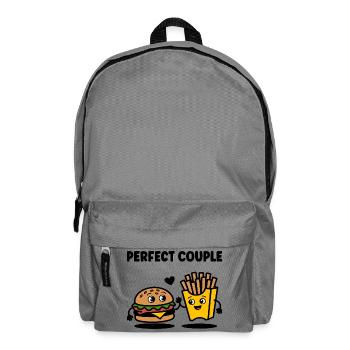 Burger and Fries Best Friends Forever - Rucksack - Mittelgrau - Vorne
