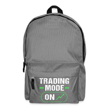 Aktien Finanzen Geld Trading Bitcoin Kapital - Rucksack - Mittelgrau - Vorne