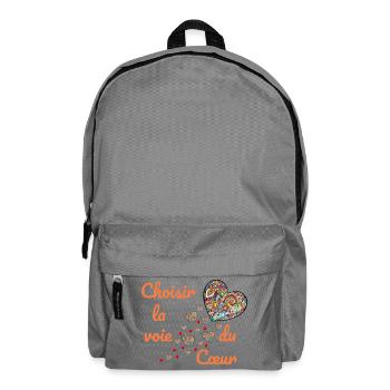 Choisir la voie du cœur  - Sac à dos - gris éléphant - Devant