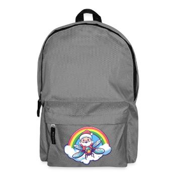 Libelle Weihnachtsmann Weihnachten - Rucksack - Mittelgrau - Vorne