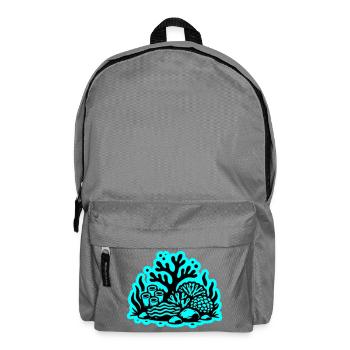 Korallenriff Ozean Korallen Symbol - Rucksack - Mittelgrau - Vorne
