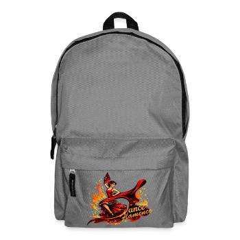 Danseur de flamenco avec feu et éventail - Sac à dos - gris éléphant - Devant