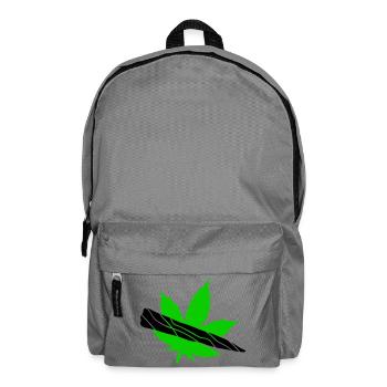 Green Leaf Silhouette Design - Backpack - elephant grey - Front