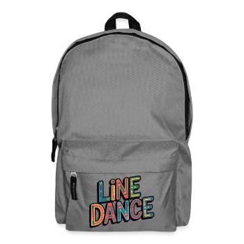 Line Dance Western Schriftzug - Rucksack - Mittelgrau - Vorne