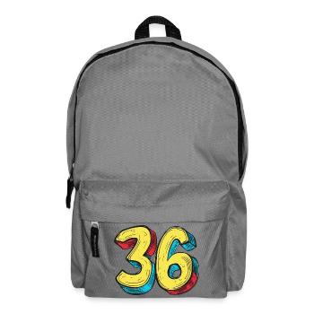 36 Number Colorful - Backpack - elephant grey - Front