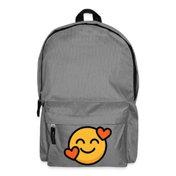 Sourire avec des cœurs aimants - Sac à dos - gris éléphant - Devant