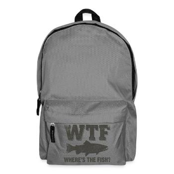 Angler Humor Shirt for Fisherman - Backpack - elephant grey - Front