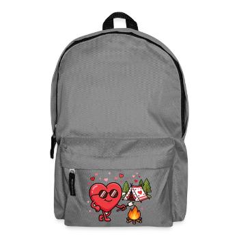 Lustige Camping-Valentinstags-Partys - Rucksack - Mittelgrau - Vorne