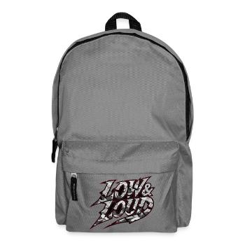 Low and Loud Motif for Car Tuning Scene Camo - Backpack - elephant grey - Front