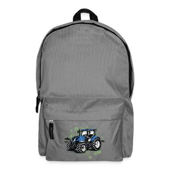 Blue Tractor – Vintage Halftone Trekker - Backpack - elephant grey - Front