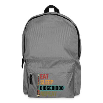 Eat Sleep Didgeridoo Repeat - Backpack - elephant grey - Front