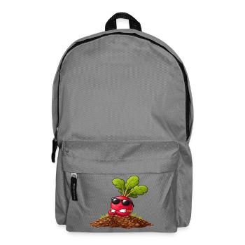 Radis cool avec lunettes de soleil et collier - Sac à dos - gris éléphant - Devant