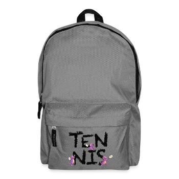 Tennis avec Dino Tami en noir / design officiel - Sac à dos - gris éléphant - Devant