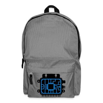 Mikrochip Platine IT Logo - Rucksack - Mittelgrau - Vorne